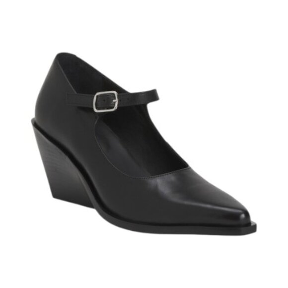 SEYCHELLES Leather Sparks Point Toe Wedges - Picture 1 of 3